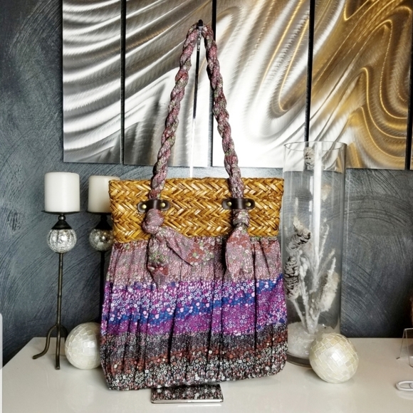 SUN N SAND BOHO CHIC BAG PURPLE - Picture 3 of 13
